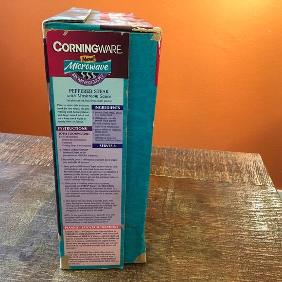 Corningware Microwave Oven Browner Crisper Dish Tray Plate Platter NEW IN BOX - Picture 3 of 9